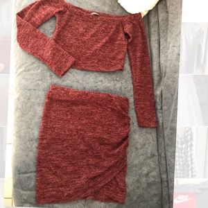 Fashion Nova two piece crop top and skirt set